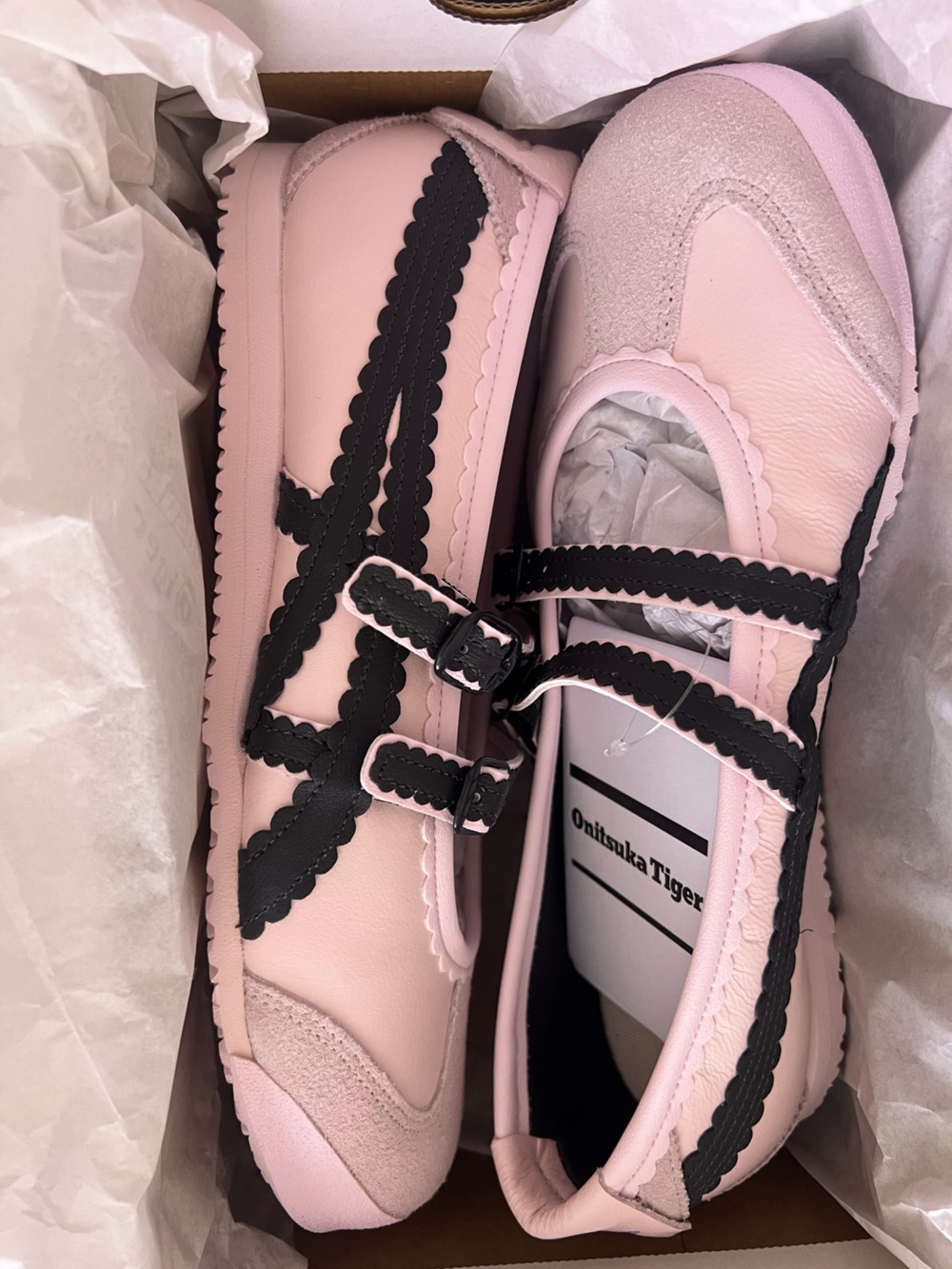 Onitsuka Tiger Mexico 66 Ballet Shoes Pink Black Brand New in Box Size US 6